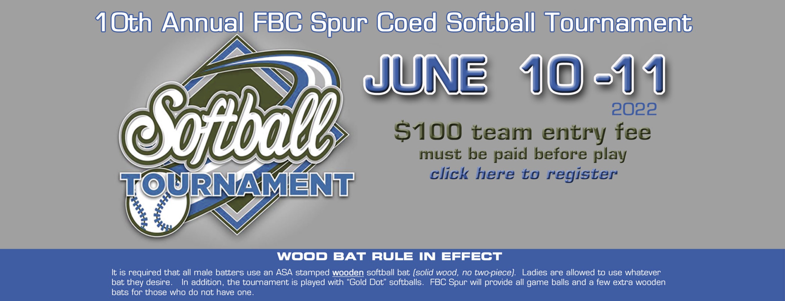 2022 Coed Softball Tournament - FBC Spur